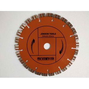 200 Mm Laser Welded Diamond Blade Concrete Saw With Double Turbo Segments