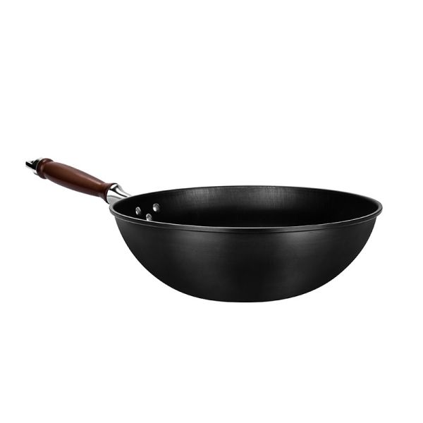 Buy Kitchen Non Slip Stir Frying Pan Carbon Steel PFOA Free Black at wholesale prices