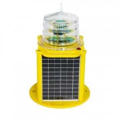 Quality RS232 12v Rechargeable Solar Barge Warning Light 300LUX for sale
