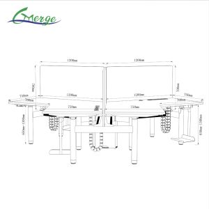 Customized Size Uplift Standing Desk Assembly Required 355 Lbs Weight Capacity