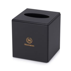 400*280*30mm black rectangular acrylic room service tray