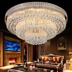 Crystal Led Modern Lighting Round Hanging Chandelier Pendant Lights
