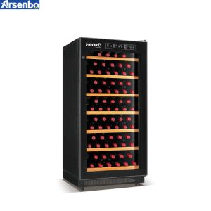 Soundless 160W Wine Cooler Refrigerator Single Zone Freestanding