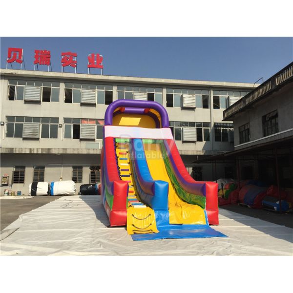 Amusement Commercial Inflatable Water Slide With Pool Silk Printing