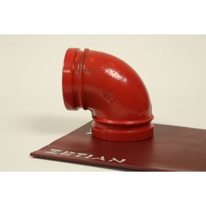 90° Grooved End Pipe Fittings DN60-426 3mm Wall Thickness