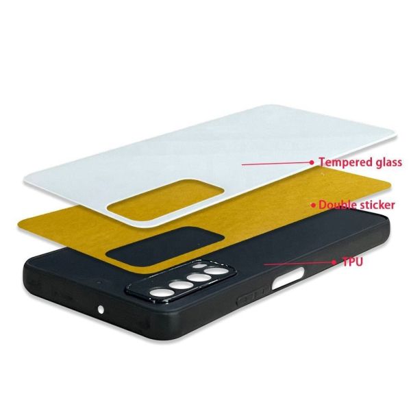 2D Sublimation Glass Phone Case For Huawei Y7A Back Phone Cover For Sublimation Printing