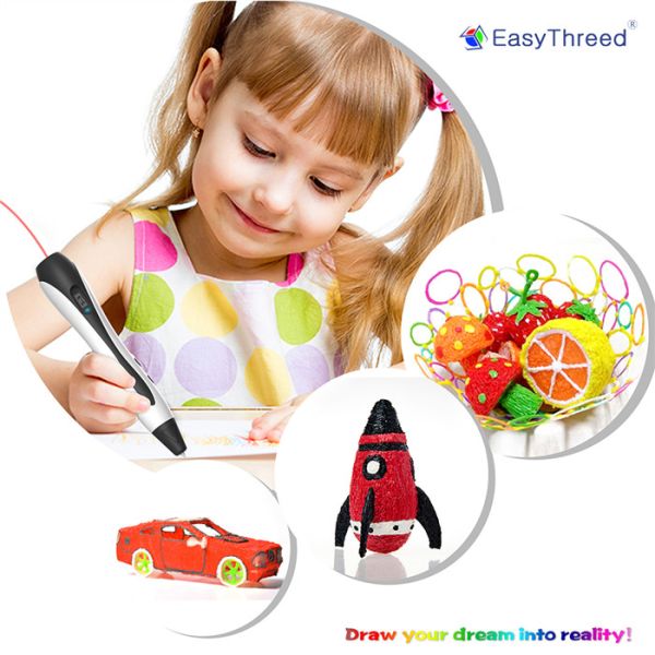 Easthreed Mini 3D Doodle Art Pen , 3D Digital Pen 1.75mm Pla Material For School