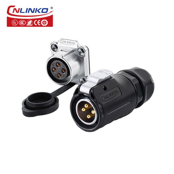 Buy CNLINKO M20 Circular Type IP68 Waterproof Plug and Socket 4 Pin Power Connector at wholesale prices