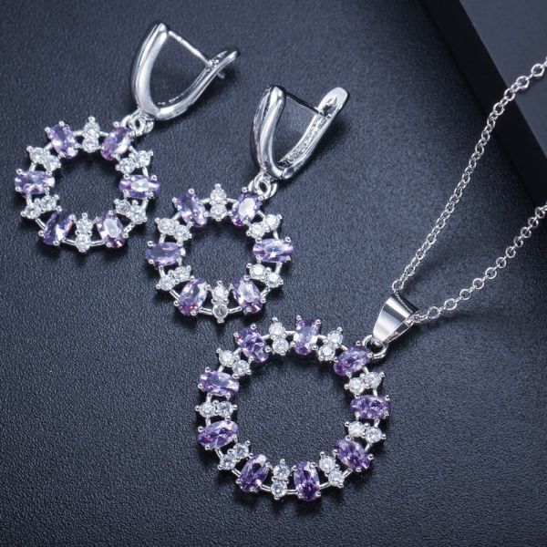 CZ Earrings for Women Crystal Nacklace Jewelry Female Accessories Jewelry Wedding Jewelry Sets