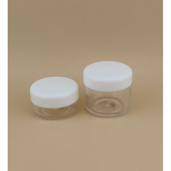 Buy Skincare Clear Plastic Cream Jar with Screw Lid and Certification at wholesale prices