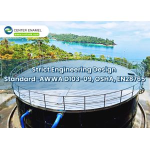 China Center Enamel Glass Lined Steel Storage Tank For Wastewater Treatment Projects on sale