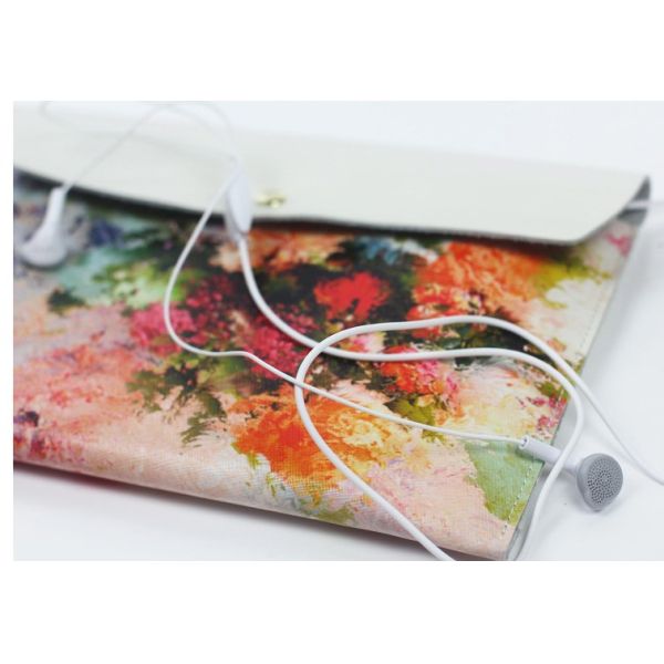 The new Japanese-style floral print leather clutch evening bags tide