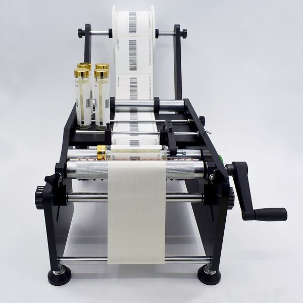 Buy Manual round bottle labeler sticker labeling machine works by hand TB-26S at wholesale prices