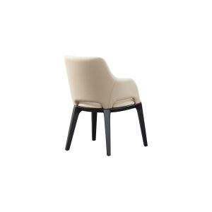 Relaxed And Comfortable Armrest Italian Style Dining Chairs Come With Pu Leather