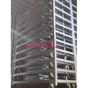 Display Danish Greenhouse Carts Flower Trolley Cart with Pulling System