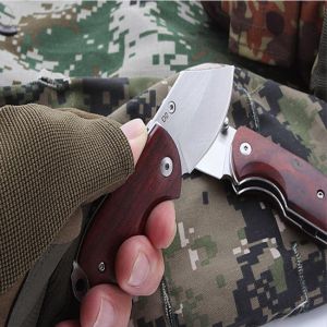Stainless Camping Tactical Hunting Knife With Pin CNC Assembly