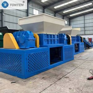 Automatic Double Shaft Shredder Rubber Tire Film Machine Shredder Price