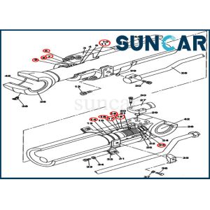 LZ007640 Hydraulic Cylinder Sealing Kit Arm Service Kit Fits CX210BLR CX210B