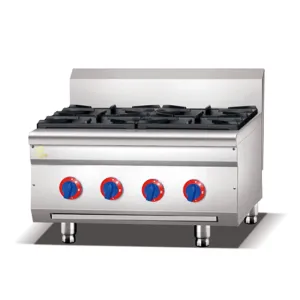 Quality Adjustable Temperature GL-ZH-RA-6 Gas Cooking Range Machine with OEM/ODM Service for sale