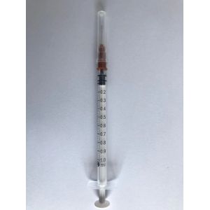 Disposable syringe with slip