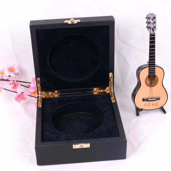 PU Leather Empty Caviar Packaging Gift Box With Gold Foil Water Proof