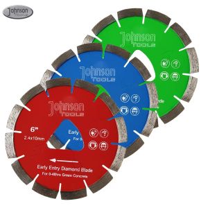 Soff Cut Laser Welded 6 Inch Diamond Saw Blades For Green Concrete Cutting