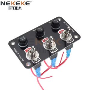 Dustproof 12V 24V Waterproof Switch Box , Boat Toggle Switch Panel With 10A Fuse