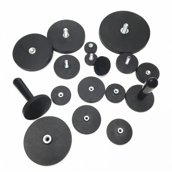 Buy Rubber Shielded Threaded Neodymium Magnets Custom Anti Scratch Mount at wholesale prices