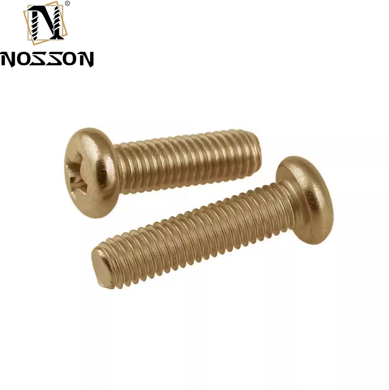 Flat Head Style M2-M8 Brass Phillips Countersunk Machine Screws with Excellent Durability and Plain Finish