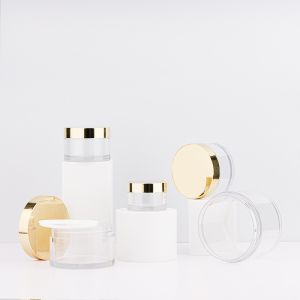 Customized Smooth Surface Cosmetic Jars Various Capacities Pressure Sensitive