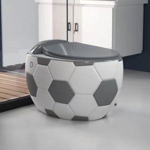3D Football Look Siphonic One Piece Toilet Waterless Box Design
