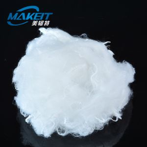 Raw White Siliconized Polyester Fiber Virgin 2.5D Fineness