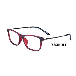 Unisex Prescription Eyeglass Frames , Metal Temple Plastic Optical Square Frames