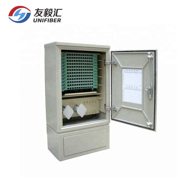 144 Core Fiber Optic Network Telecommunication Cabinet, Outdoor Waterproof Optical Cross Connect Cabinet IP65
