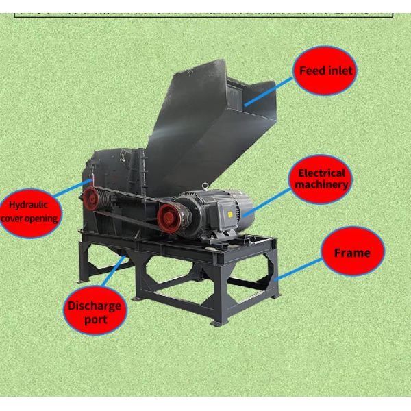 220V Metal Recycle Crusher Carbon Steel Scrap Metal Shredder for Recycling Metal