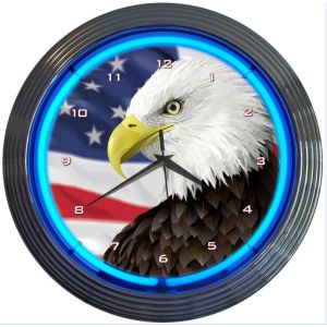 CE 220v Neon Light Clocks SAA Ticking Motion Led Neon Wall Clock