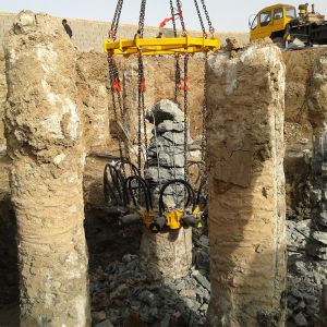 Excavator Attachment Equipment Construction Concrete Hydraulic Round Pile