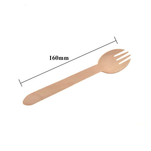 Buy Recyclable Wooden Disposable Cutlery Set Eco Friendly Utensils 160mm at wholesale prices