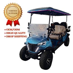 Street Legal 48V Electric Manual Big Wheel Golf Cart 6 Seats Forward Facing