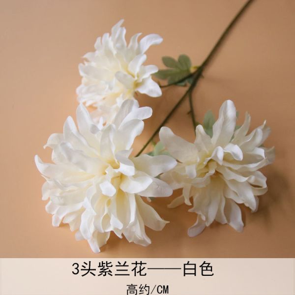 Wedding simulation flower, three head purple orchid, wedding hall flower, home decoration, silk flower, photography, decoration, bouquet