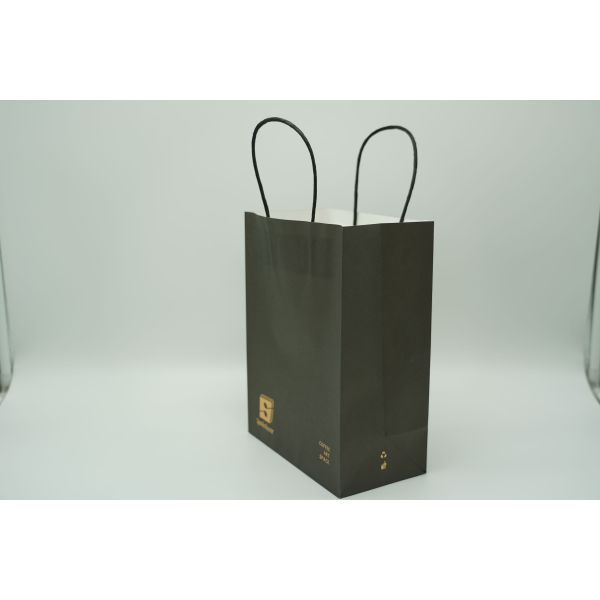 New Arrival Plain Handbag Carry Gift Colored, Brown Kraft Black Colorful Paper Bags With Handles For Packaging Package