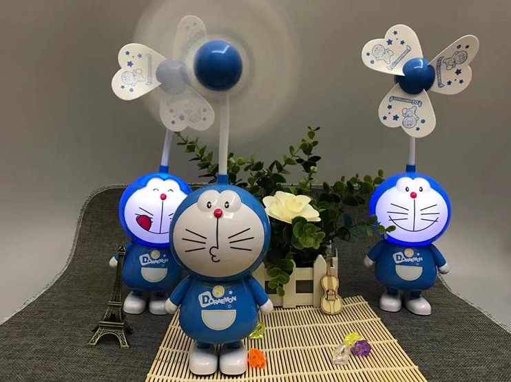 Cartoon cat rechargeable fan, usb fan, desktop small night lights