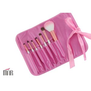 Pink waterproof Bag Makeup Brush Cylinder Including Contour Brush