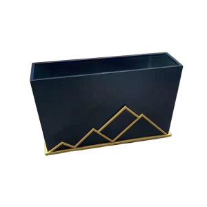 Handmade metal crafts longwy style flower pot planter box