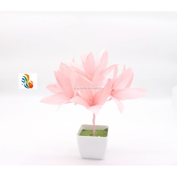 Graduation Goose Feather Flower Mount with Wire Accessory Attachment