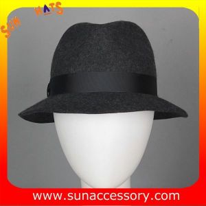 T8981177 Sun Accessory customized fashion winner 100% wool felt fedora hats,