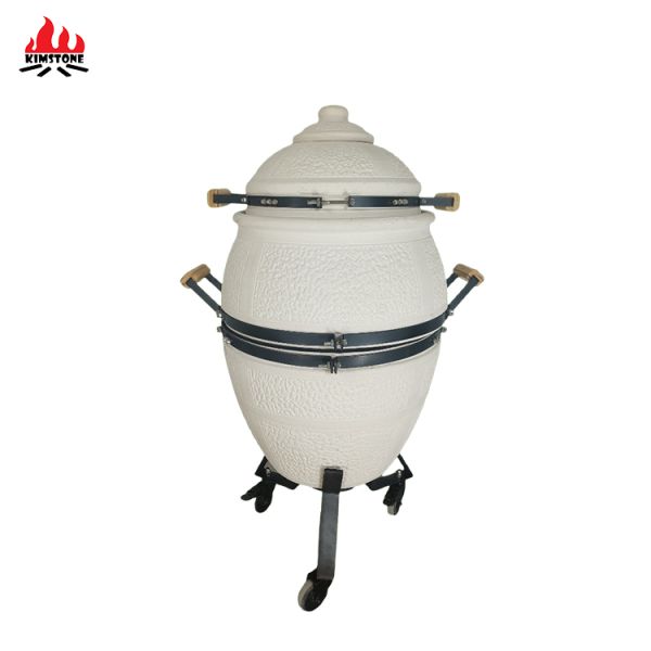 KIMSTONE 21 Inch Tandoor Smoker Smokeless Charcoal-fired Stylish and Modern Kamado Smoker Easy Temperature Reading