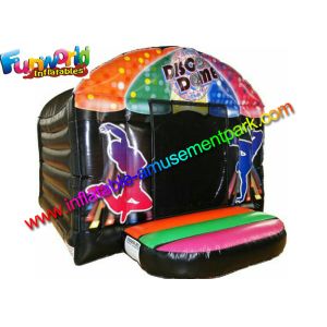 Disco Inflatable Bouncy Castles , Inflatable Jumping Bouncer With Vinyl