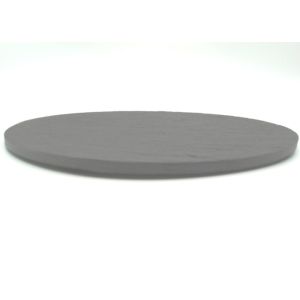 Black Round Slate Placemats Diameter 22cm Natural Surface Eco Friendly