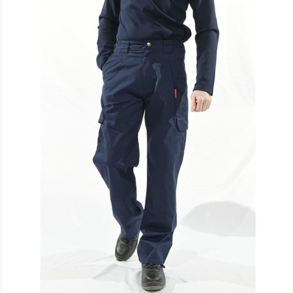 Buy Industrial Navy Fire Resistant Work Trousers Antistatic 260gsm at wholesale prices